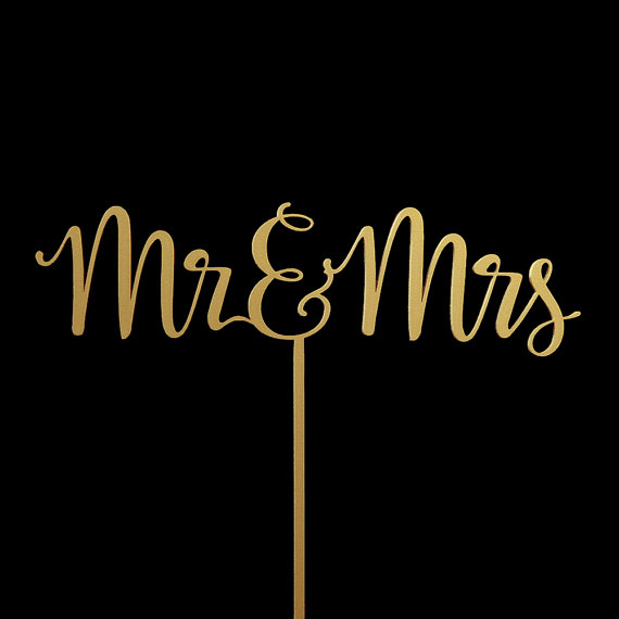 Свадьба - Mr and Mrs Wedding Cake Topper -  Keepsake Wedding Cake Toppers