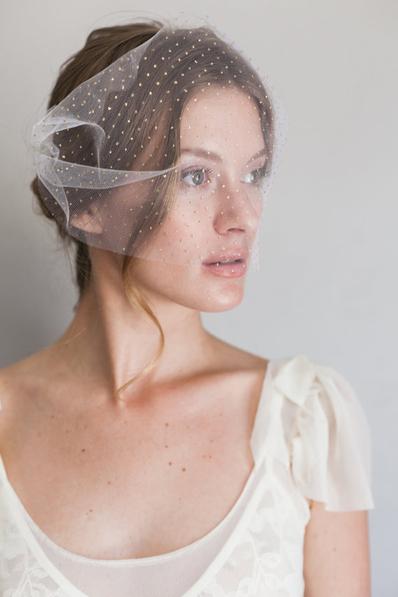 Wedding - tulle bandeau veil #1002