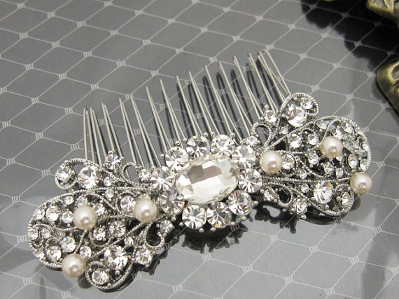 Mariage - Wedding hair jewelry bridal hair accessories wedding hair comb bridal hairpiece wedding headpiece bridal jewelry wedding hair accessories