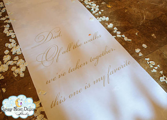 Mariage - Aisle Runner, Wedding Aisle Runner on Quality Safety Grip (non slip) Fabric that Won't Rip or Tear