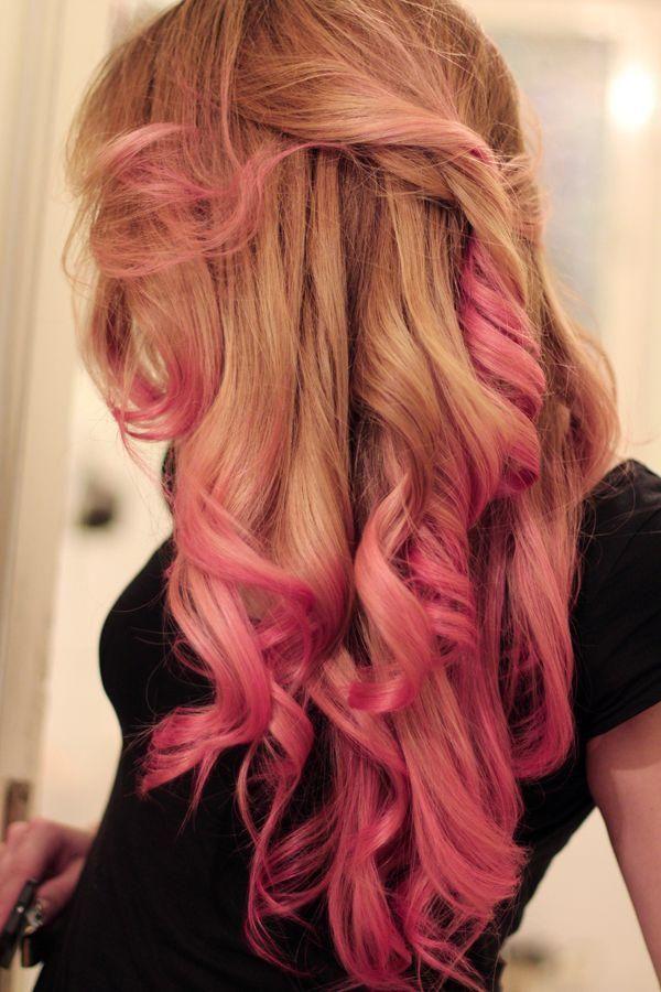 Wedding - How To Dye Pink Ombre Hair Extensions -