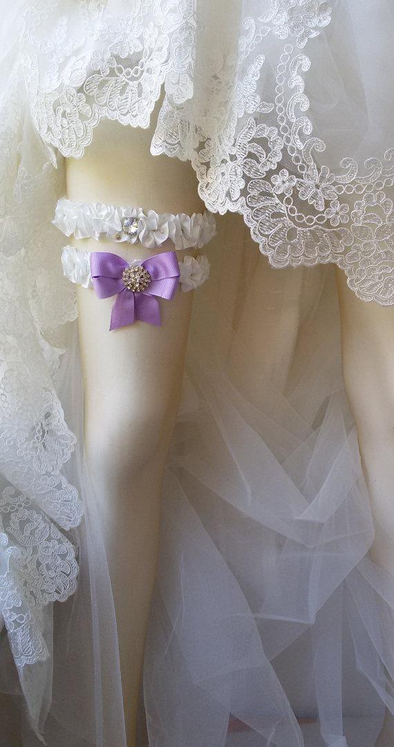 Свадьба - Wedding leg garter, Wedding Leg Belt, Rustic Wedding Garter Set, Bridal Garter , İvory Ribbon Garters, Wedding Accessory