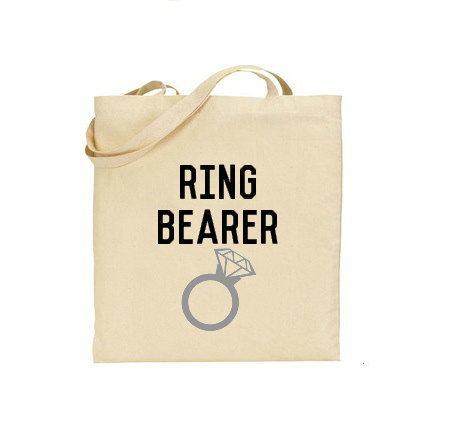 Mariage - Ring Bearer Tote Bag, Ring bearer Bag, Ring Bearer Gift, Tote Bags