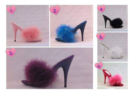 زفاف - Shoe add on: Add an Additional Row of Boa Feathers To Your Marabou Slippers! (NOT A SHOE CLIP)