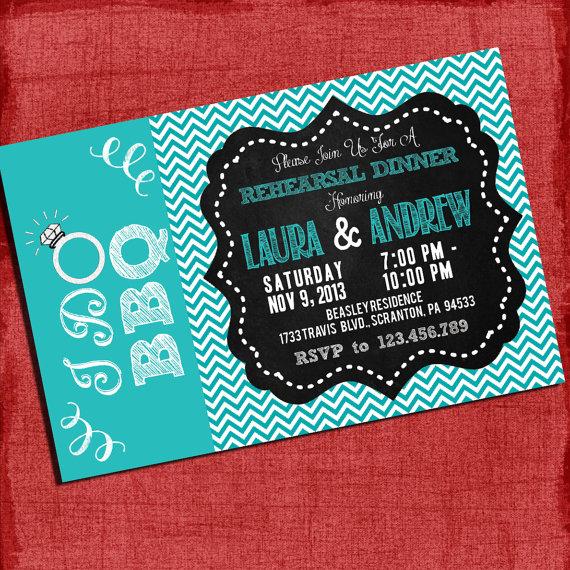 Mariage - Printable "I Do" BBQ Rehearsal Dinner Wedding Shower or Engagement party Invitation Chalkboard Style