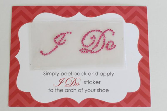 Mariage - Pink Wedding I Do Sticker for Bride’s Shoes