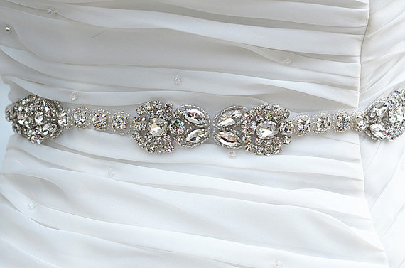 Hochzeit - SALE  Wedding Belt, Bridal Belt, Sash Belt, Crystal Rhinestones , party belt ,