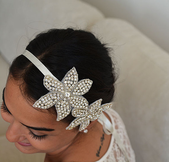 زفاف - Wedding Headband, Wedding Hair Accessories, Rhinestone Headband, Bridal Headpieces, Bridal Hair Accessories, Accessories, Flower Rhinestone