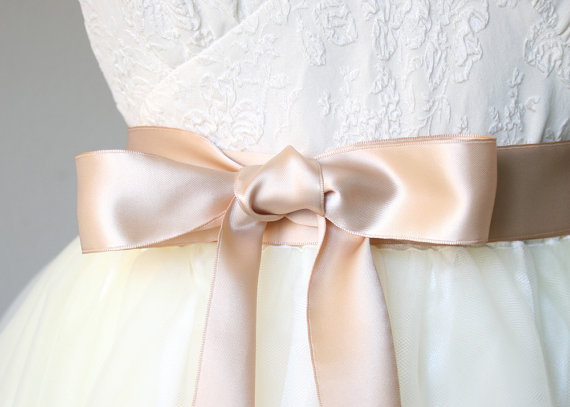 Mariage - Rose Gold Bridal Sash, Satin Ribbon Belt, Wedding Sash, Bridal Sash, Bridal Belt, Bridesmaid Sash, 1.5 Inch Wide