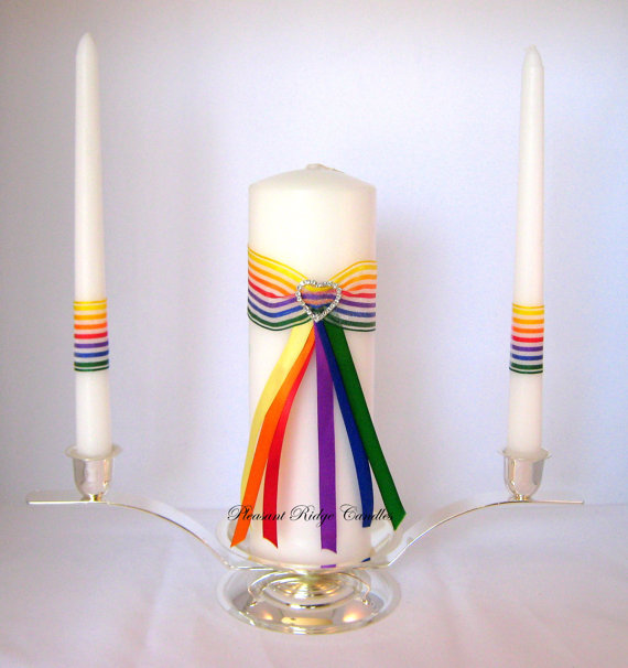 Свадьба - Rainbow Unity Candle Bling Unity Candle Cheap Unity Candle Rhinestone Unity Candle Unity Heart Unity Candle Wedding Candle Color Choice