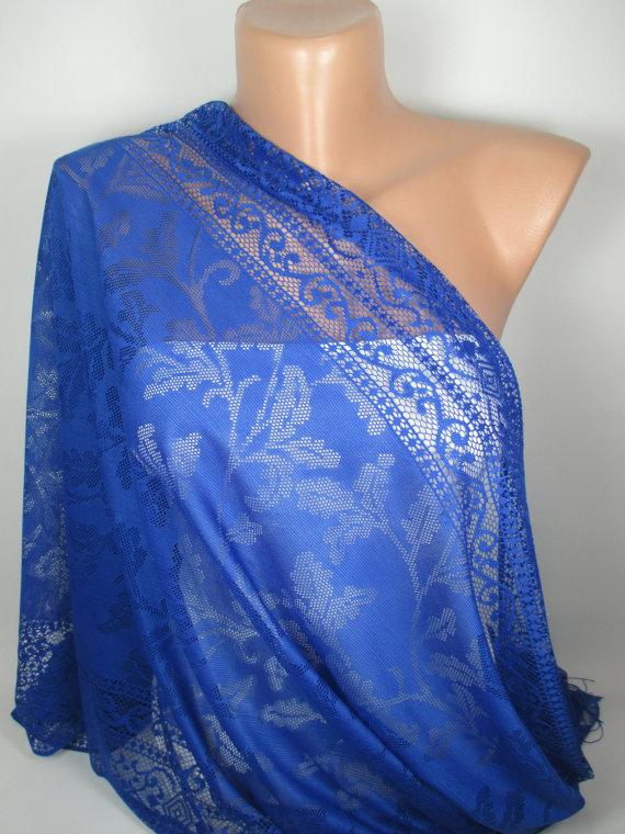 Wedding - Tulle Scarf Cobalt Blue Scarf Spring Summer Scarf Wedding Scarf Bridesmaids Gift Women Fashion Accessories Gift Ideas For Her