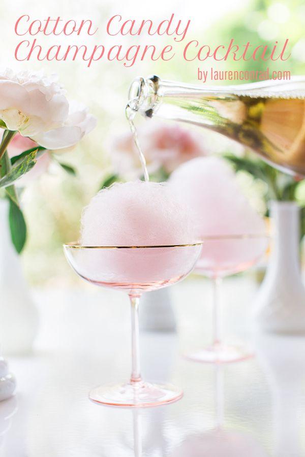 Hochzeit - Lovely Libations: Cotton Candy Champagne Cocktail