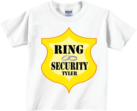 زفاف - Personalized Ring Bearer Shirts and Ring Bearer Security Tshirts