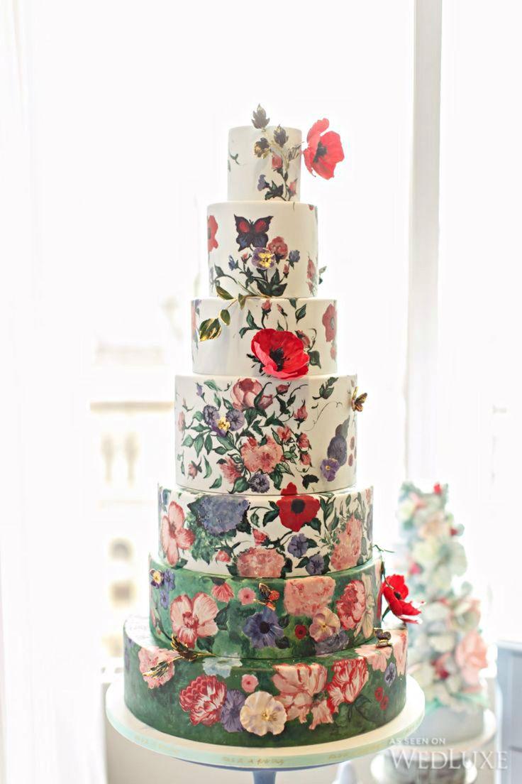 Свадьба - 12 Hand-painted Wedding Cakes
