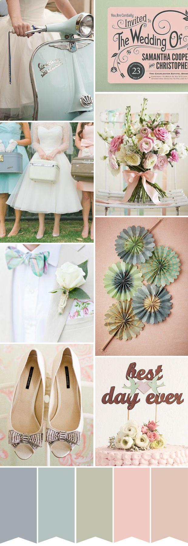 زفاف - Perfectly Pretty - Retro Pastels Wedding Colour Palette