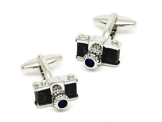 Wedding - Camera Cufflinks - Groomsmen Gift - Men's Jewelry - Gift Box Included