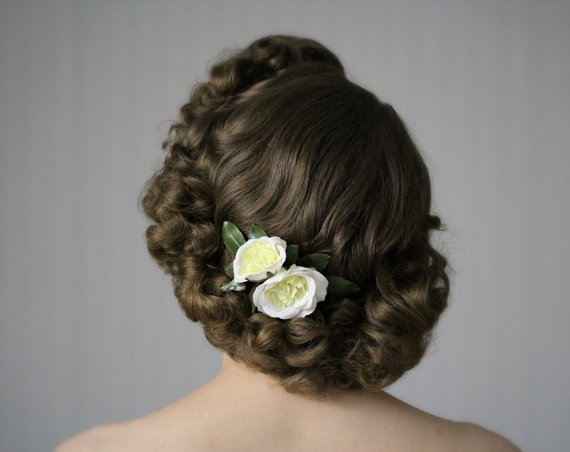 Double Rainbow Rose Flower Hair Comb Headpiece Rockabilly Pride Floral Clip 1637 