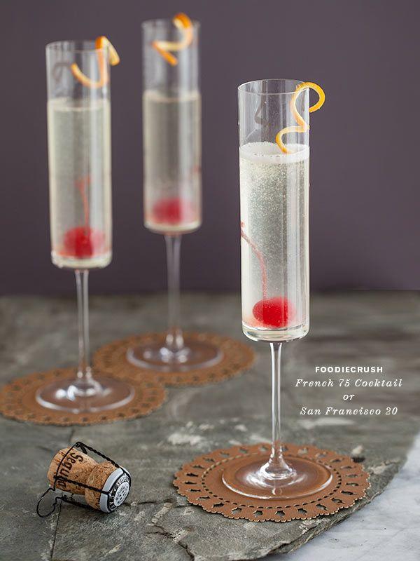 Hochzeit - Bubbly French 75 Cocktail