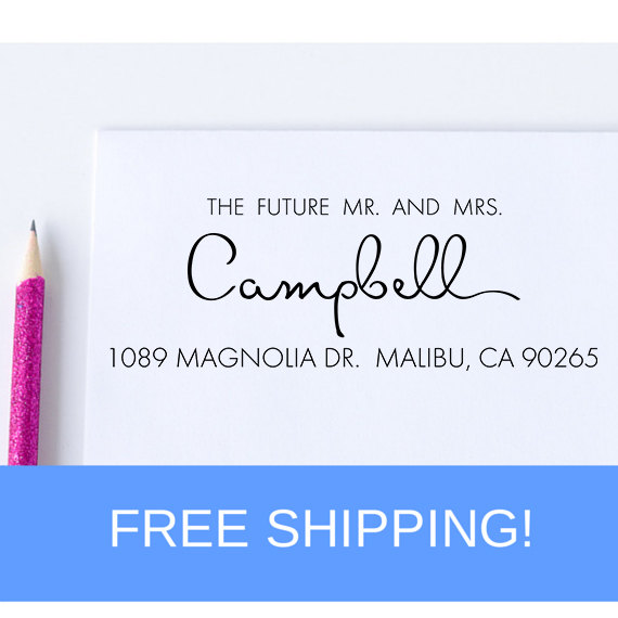 Mariage - Custom Address Stamp - Wedding Invitations - Self Inking Address Stamp - Wedding Stamp   (D15)