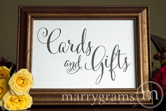 Mariage - Cards and Gifts Table Sign - Wedding Table Reception Seating Signage - Chalk Style, Matching Numbers Available Card, Gift Sign - SS07