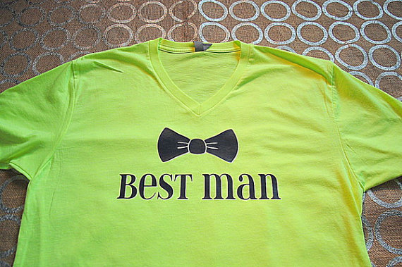 Mariage - Bow Tie Best Man T-Shirt - Groomsmen T-Shirt - Bridal Party Shirts - Groomsmen Shirt - Best Man Shirt