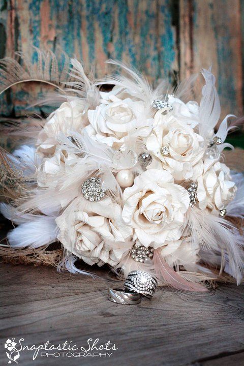 Wedding - Broach And Flower Bouquet