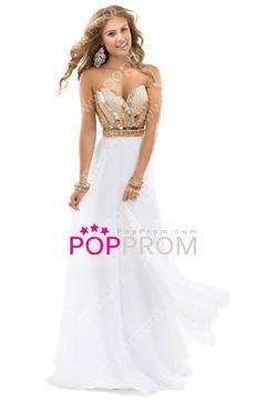زفاف - Prom Dresses A-Line Sweetheart Floor-Length Beaded Bodice Chiffon