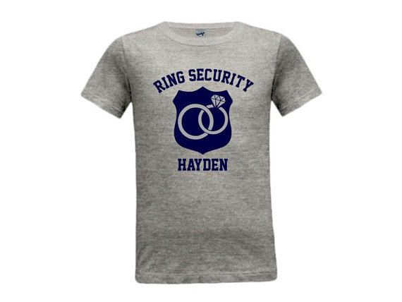 Wedding - RING SECURITY SHIRT. Custom Ring Security. Personalized Ring Bearer. Ring Bearer shirts. rbs
