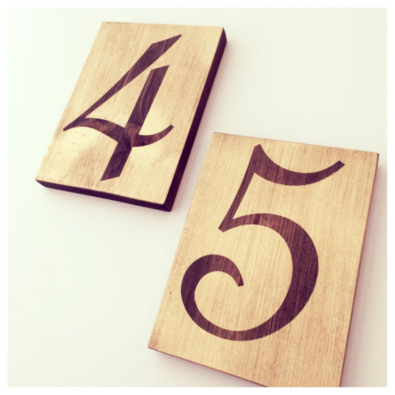Hochzeit - Gold table numbers, wedding table numbers, wedding reserved seating signs