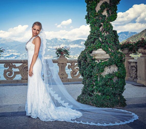 زفاف - Gorgeous Mantilla Lace Veil