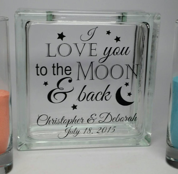 Mariage - Sand Ceremony Set - Wedding Sand Set - Unity Sand Ceremony Set - Beach Wedding Decor - Unity Candle Set - Vow Renewal - Love You To The Moon