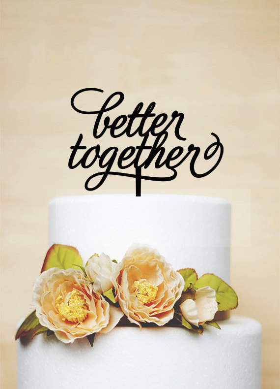 زفاف - Better Together Cake Topper,Wedding Cake Topper,Custom Cake Topper,Wedding Decoration,Love Cake Topper-P044