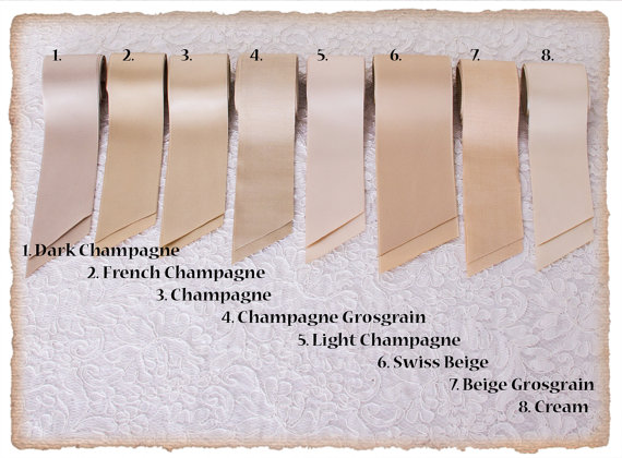 زفاف - Luxury ribbon  SWATCHES, bridal sash SAMPLES, Deluxe satin sash, petersham grosgrain ribbon, Swiss satin
