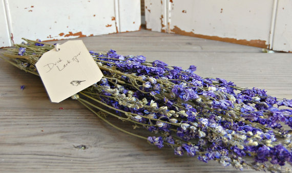 Wedding - Dried Larkspur Bunch / Purple Larkspur / Dried Flower Bunch / DIY Weddings