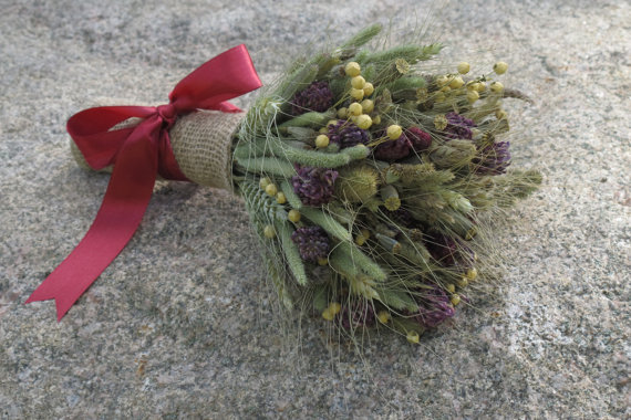 Hochzeit - Dried flowers bouquet - Home decor - Natural Bouquet - Dry flowers - Wheat
