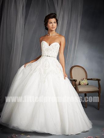 Hochzeit - 2015 Alfred Angelo 245 Full Length A Line Wedding Gowns