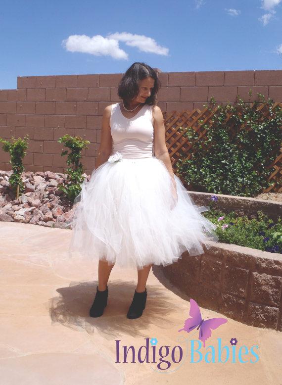 Hochzeit - Adult Tutu  Wedding Skirt, Wedding Tutu, Bridesmaids Tutu, Ivory Tutu, Weddings, Tutu for Women, Vintage Tutu, Dress, Flower Girl Dress