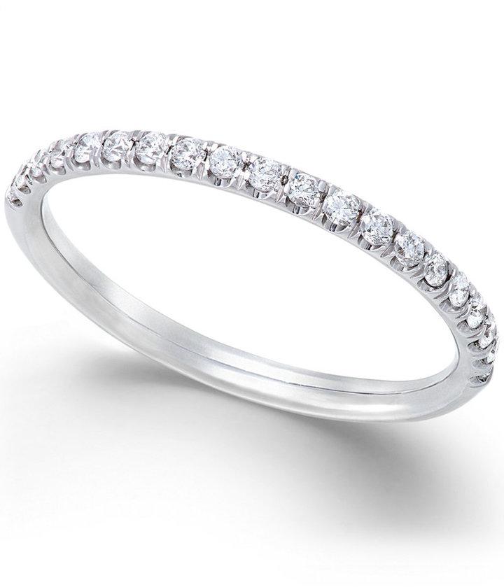 Hochzeit - Diamond Band Ring (1/4 ct. t.w.) in 18k White Gold