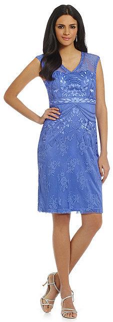 Wedding - Sue Wong All Over Embroidery Lace Sheath Dress