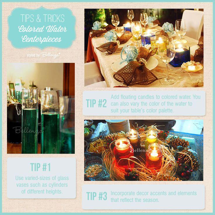 Свадьба - Colored Water Centerpieces: Easy Tips And Tricks!