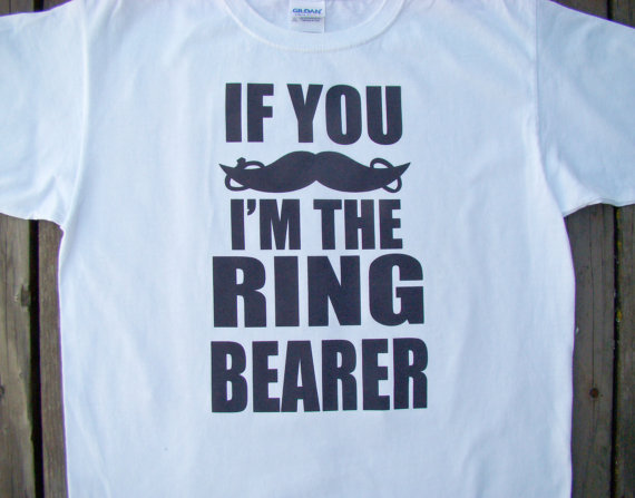 Mariage - Ringbearer Tee - If you Mustache I am the Ring Bearer - Wedding Party shirt - Ringbearer Rehearsal Shirt - super cute