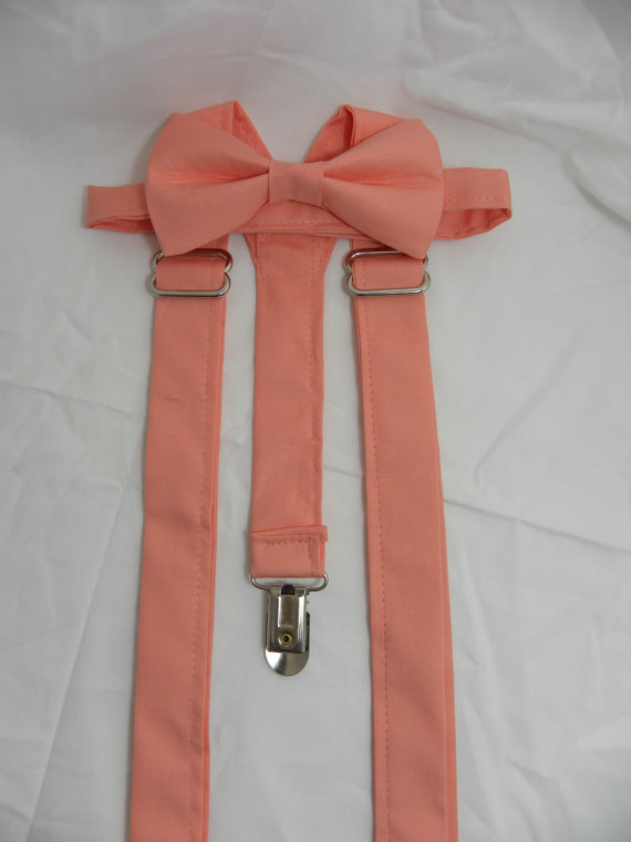 Mariage - On Sale:Perfect Color Match to David's Bridal* Bellini Suspenders and Bow Tie Set. Sizes Newborn - Adult. Free Shipping for 3 or more sets.