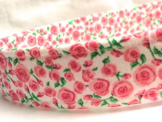 Wedding - Old Fashioned Tiny Pink Roses Girl Dog Collar by Pinkys Pet Gear on Etsy