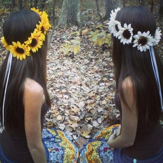 زفاف - Sunflower, Crown, Big, Headband, Yellow, Sunflowers, Halo, Hair, wreath, Headpiece, spring, summer, festival, wedding, girl,  large, huge