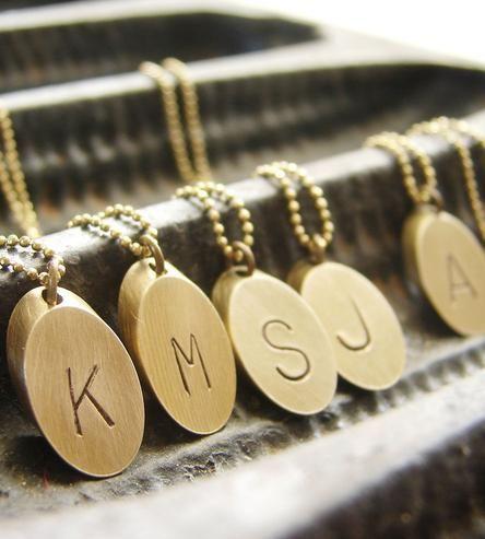 Mariage - Custom Brass Initial Necklace