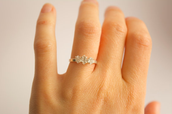 Wedding - Sterling Silver Herkimer Diamond Ring. Herkimer Ring. Herkimer Diamond Ring. Herkimer Diamond Engagement Ring. Sterling Silver Herkimer Ring
