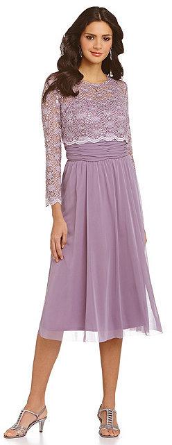 Hochzeit - R & M Richards Lace Popover Chiffon Dress