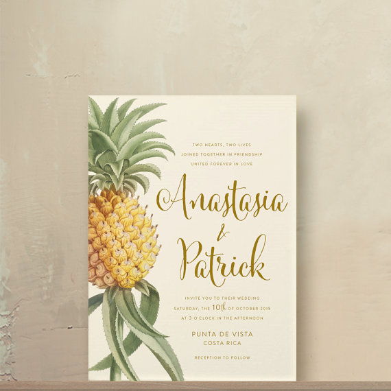 Wedding - Pineapple Wedding Invitations