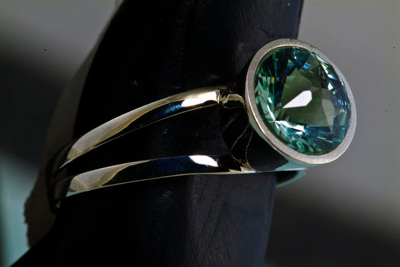 زفاف - Luminense Cut Aquamarine Unique Engagement Ring