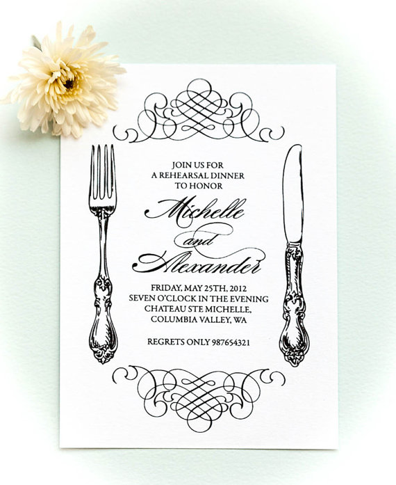 Свадьба - Printable rehearsal dinner invitation